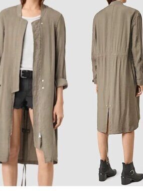 All Saints Elio Bomber Parka Jacket Size US 10